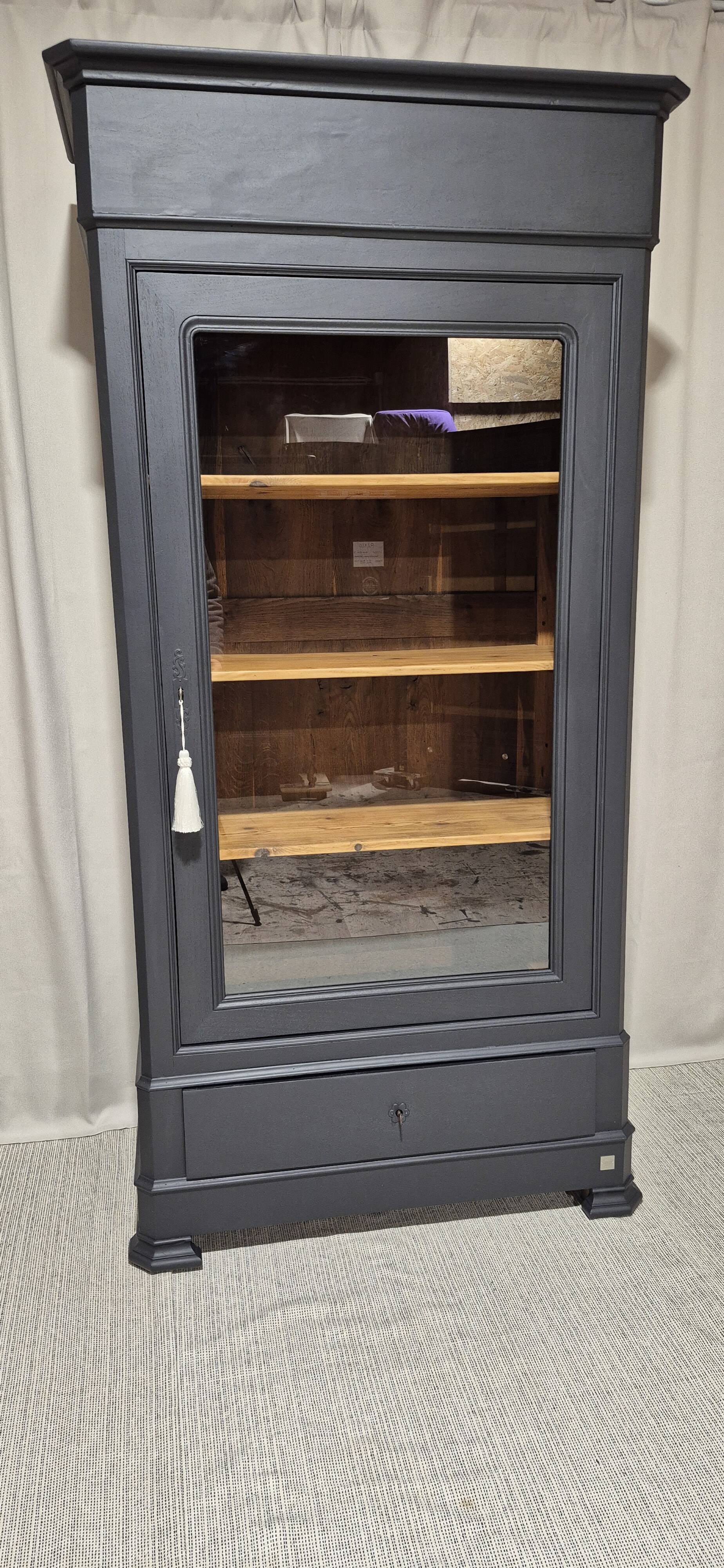 Louis Philippe glass display cabinet