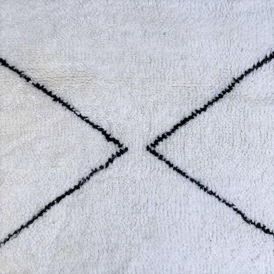 Moroccan berber carpet black and white
