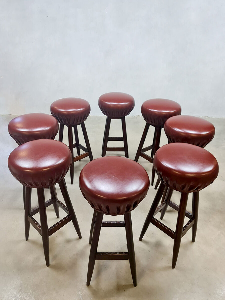 Vintage French barstools sixties 'Moulin Rouge'