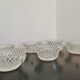 Set of 8 cups/ramekins with diamond cut glass handles
