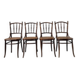 Set of 4 Fischel cane bistro chairs