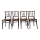 Set of 4 Fischel caned bistro chairs