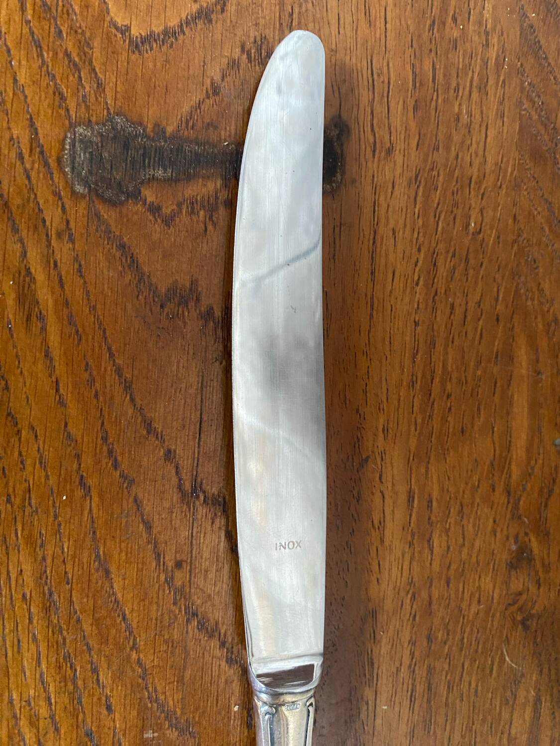 Set of 12 Knives with Silver Metal Handles + Stainless Steel Blades #B339