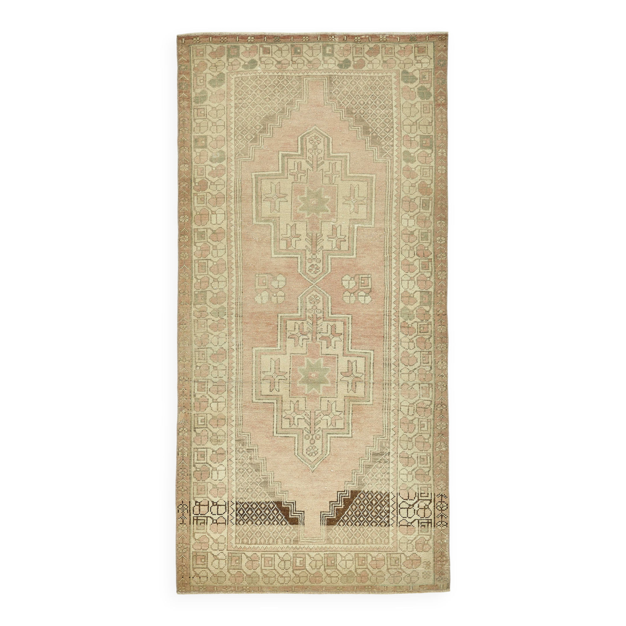 Turkish Vintage Anatolian Rug 121 cm x 250 cm
