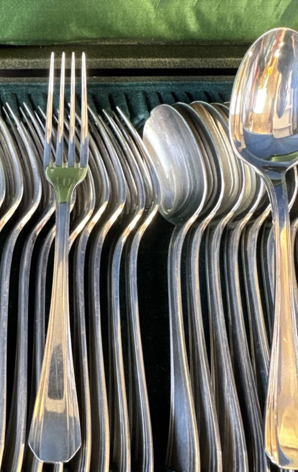 Christofle cutlery set model Boréal 24 pieces Silver-plated Metal Art D box