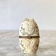 Ivory and brass owl and ermine box