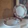 Set of 2 Vintage floral decor soup plates