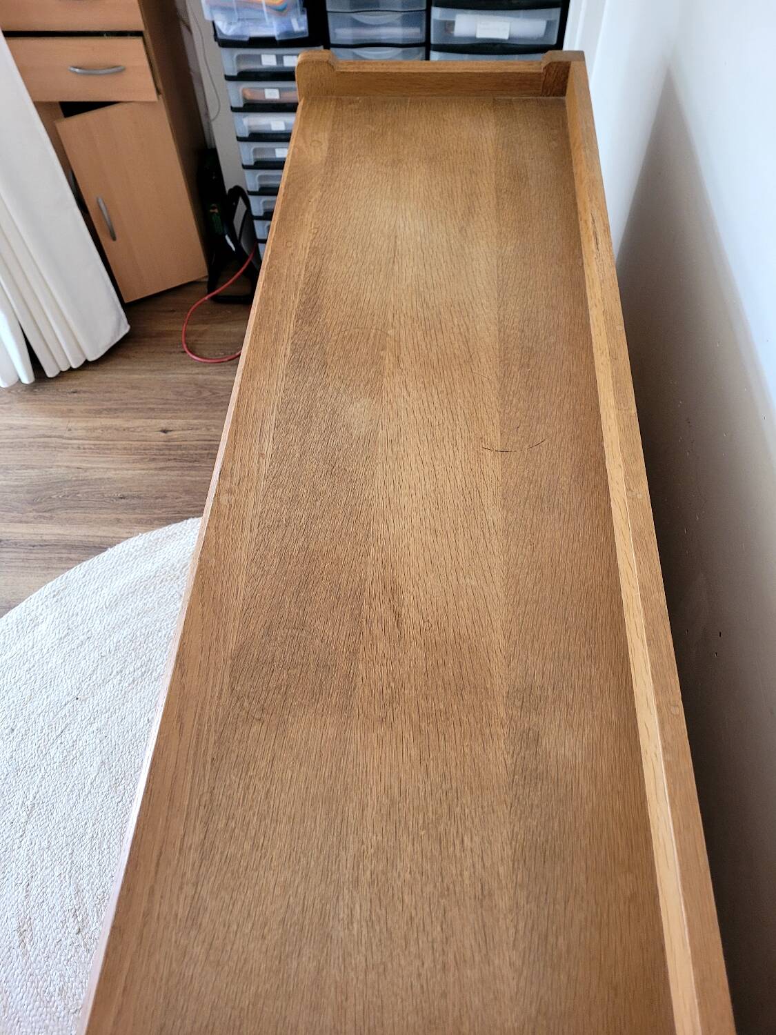 Vintage design oak buffet by Guillerme and Chambron