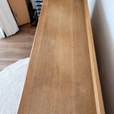 Vintage design oak buffet by Guillerme and Chambron