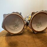 Pair of polychrome earthenware vases