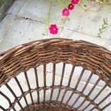 Wicker basket armchairs