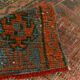 2x9 Vintage Coral Orange & Green Turkish Runner Rug, 70x275Cm