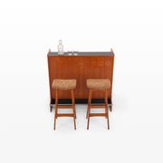 SK661 Cocktail Cabinet and Bar Stools by Johannes Andersen for Skaaning & Son 1960s