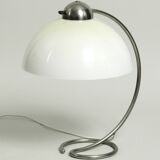 Large Mid Century metal table lamp with plastic shade by Schanzenbach Germa
