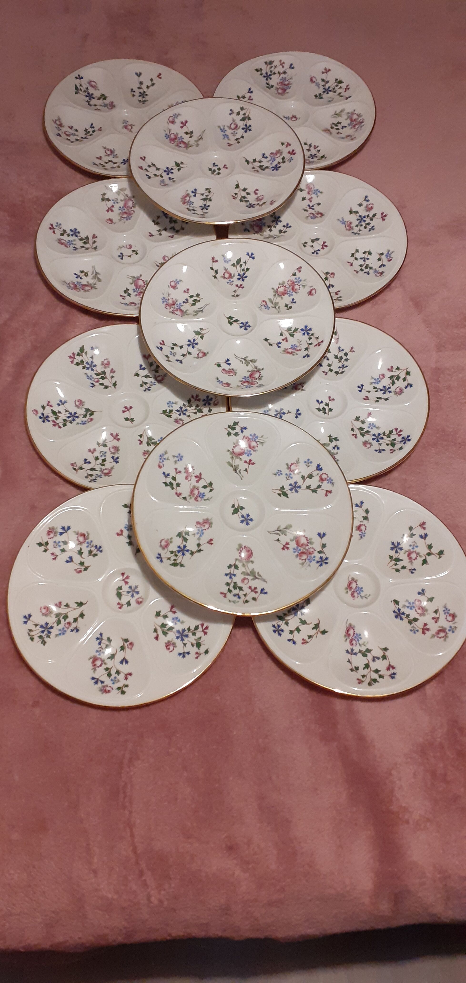 Limoges porcelain oyster service