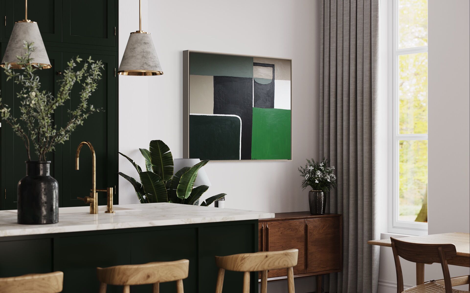 Abstrait géométrique vert no2
