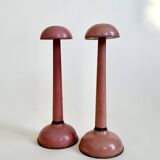 Pair of antique wooden hat stands