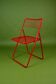 Red metal chair Ted Net Ikea vintage by Niels Gammelgaard