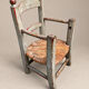 Small antique polychrome children's chair – French folk art