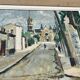 Tableau ancien Rue avec église – Jack Senne 1933