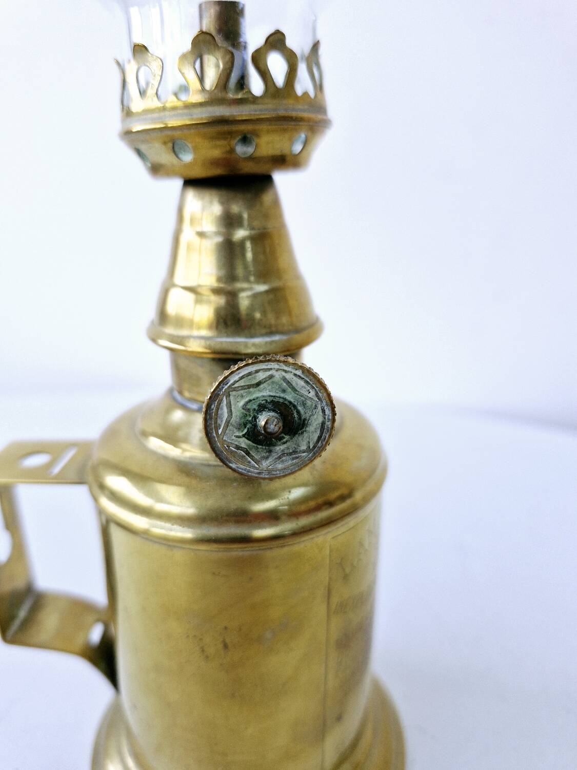 Olympe lamp genuine 1860 pigeon lamp type brass