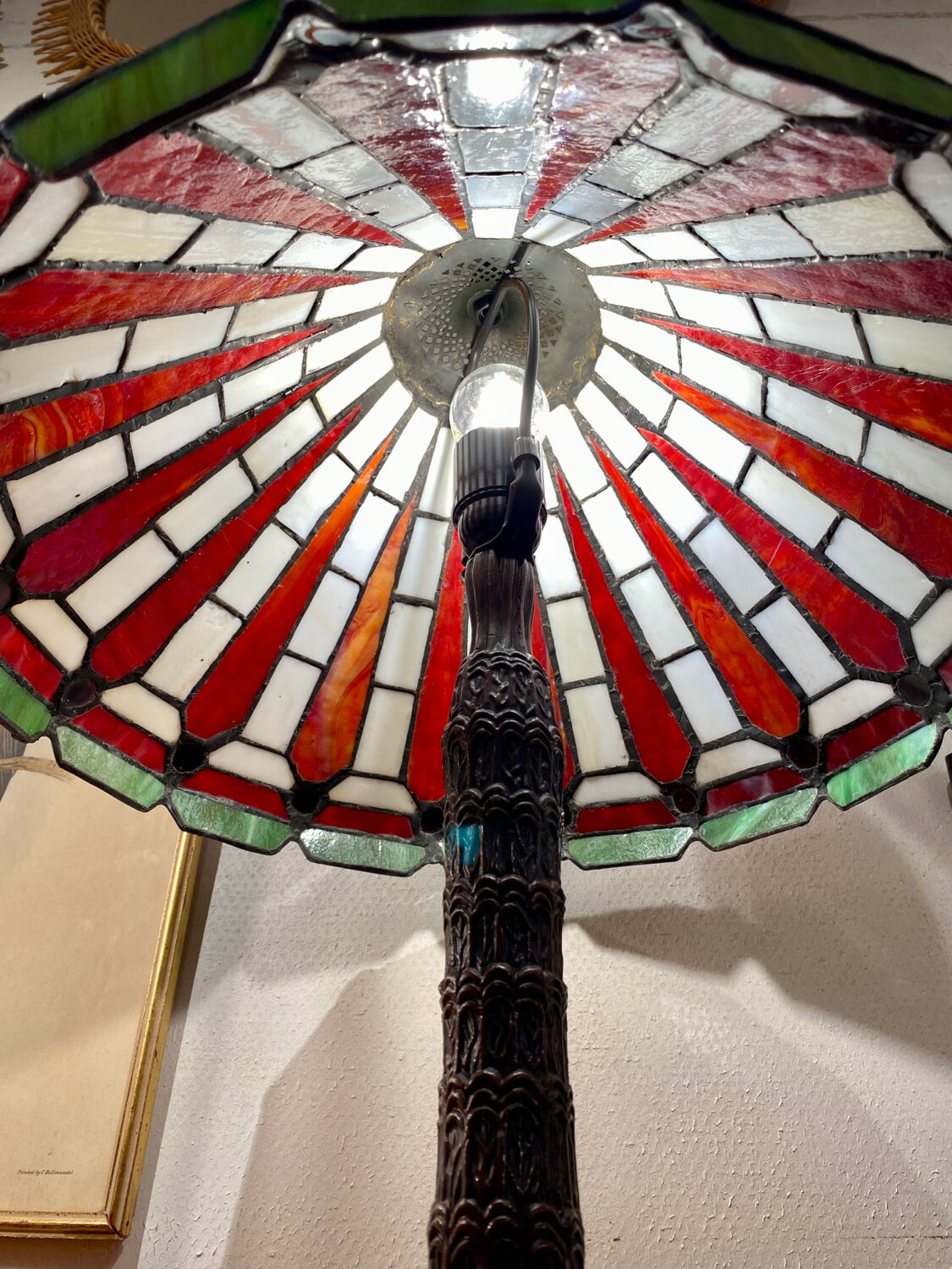 Tiffany style stained glass lamp