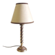 Lampe à poser en métal doré et abat-jour clipsable - mid. XXeme