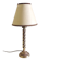 Lampe à poser en métal doré et abat-jour clipsable - mid. XXeme