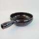 Ebony enameled ceramic fondue pot signed André Martin Vallauris 1950s