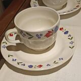 set of 6 Pagnossin ceramic tea cups and saucers from Treviso