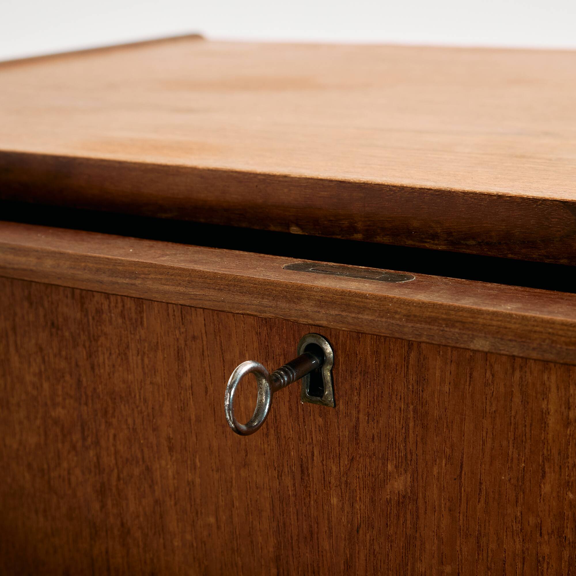 Teak dresser with six drawers