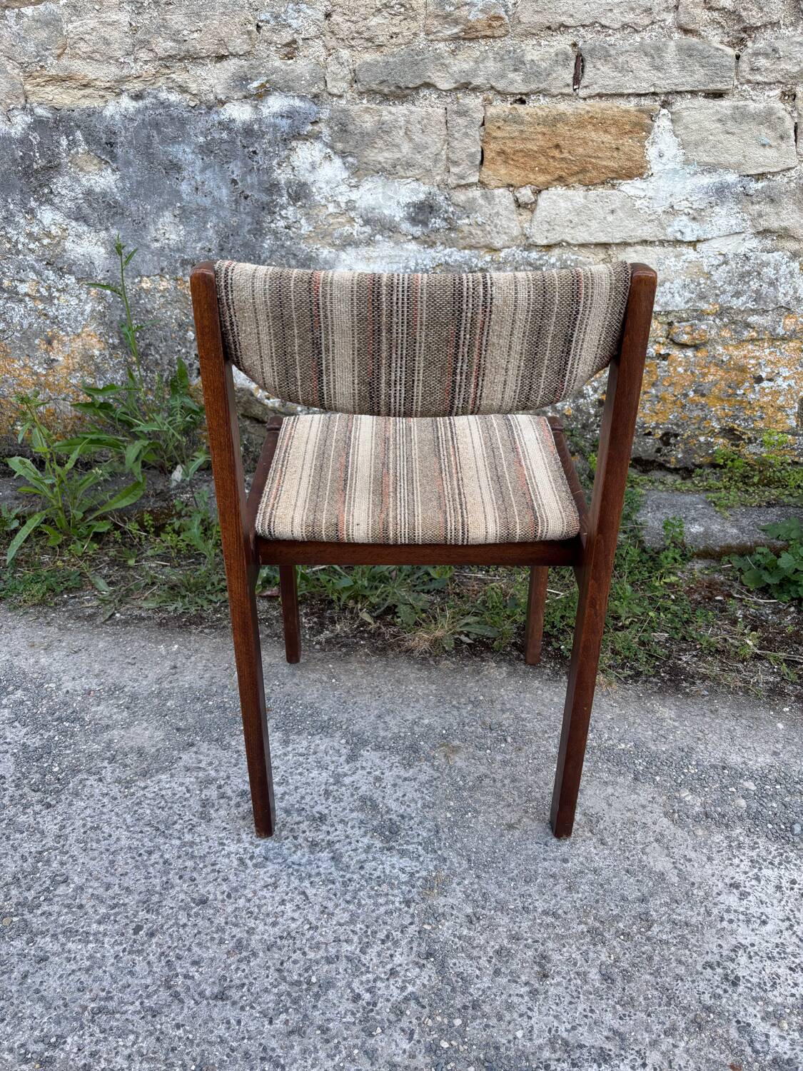Set of 4 vintage 70s beech chairs