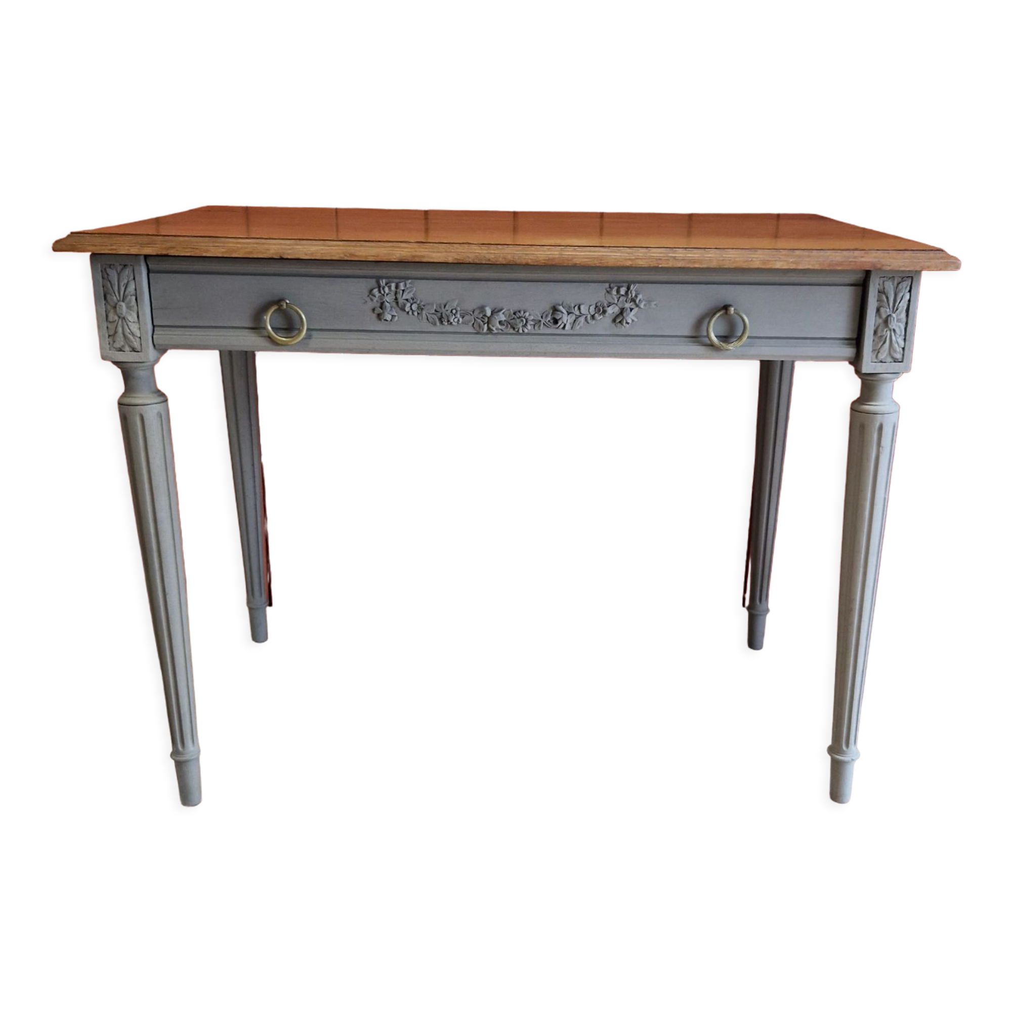 Old desk in chene signed goanvic