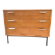 Commode à 3 tiroirs, piètement métal dans le goût d'André Monpoix, 1960