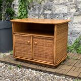 Oak rattan and woven wicker furniture 1980