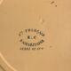 6 old blue flat plates La Samaritane Terre de Fer