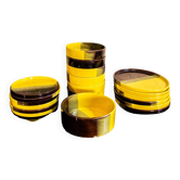 Ceramic coffee service by SIC Ceramiche Artistiche, 1970s, set of 19.