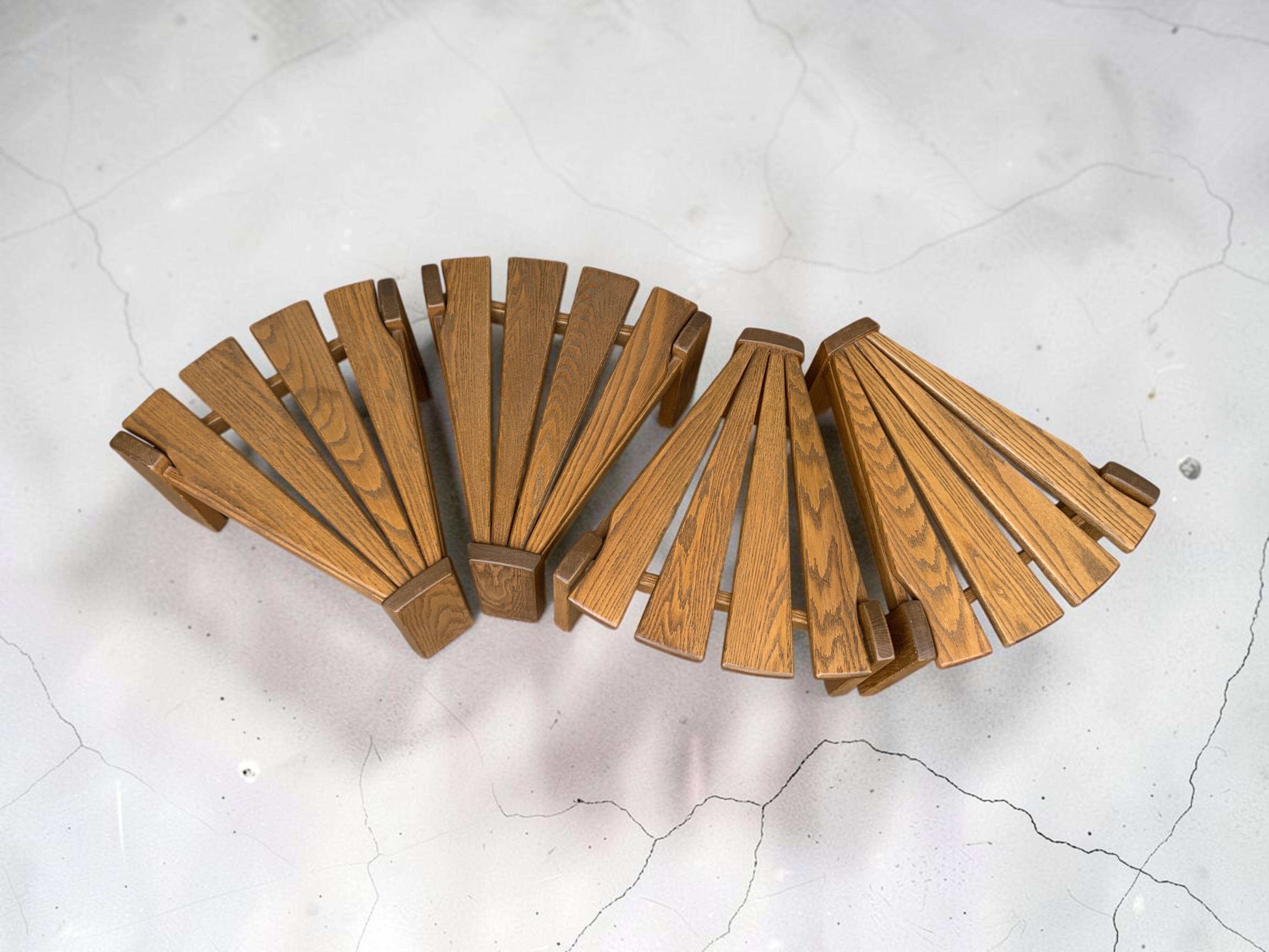 Set of 4 brutalist side tables by Radboud Dittmann, Dittmann & Co. 1970
