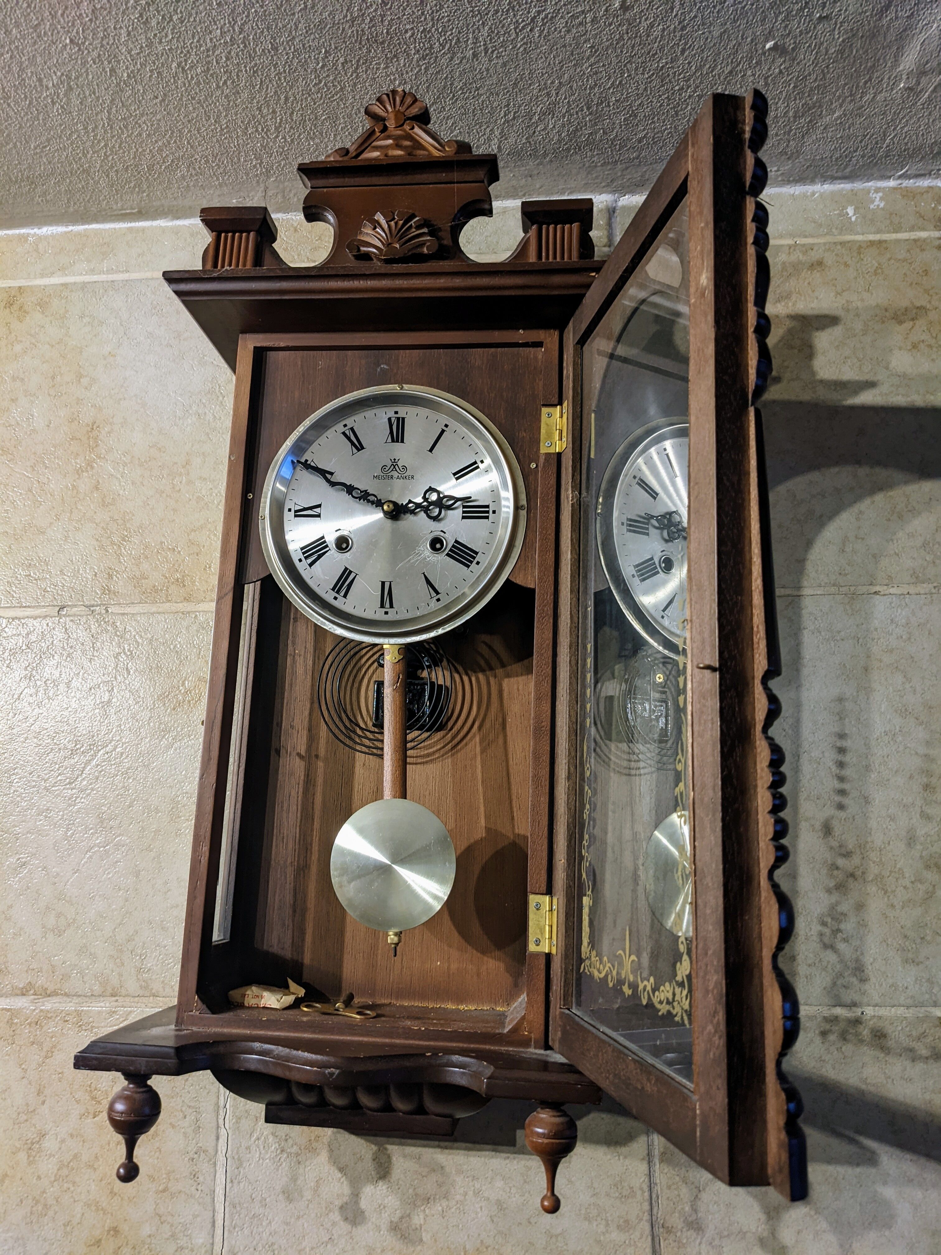 Meister Anker 1980s regulator wall clock