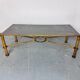 Brass coffee table in Regency style by Giovani Banci for Hermès, Italy, 1970s.