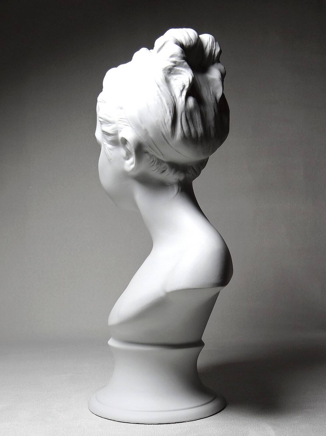 Limoges porcelain biscuit bust C. Tharaud, Louise Brongniard