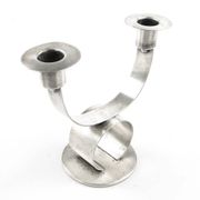 Art Deco two-arm candlestick, metal, WMF, Germany, 1930s
