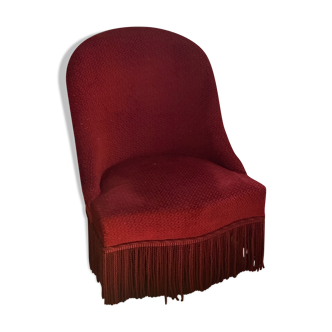 Fauteuil crapaud rouge