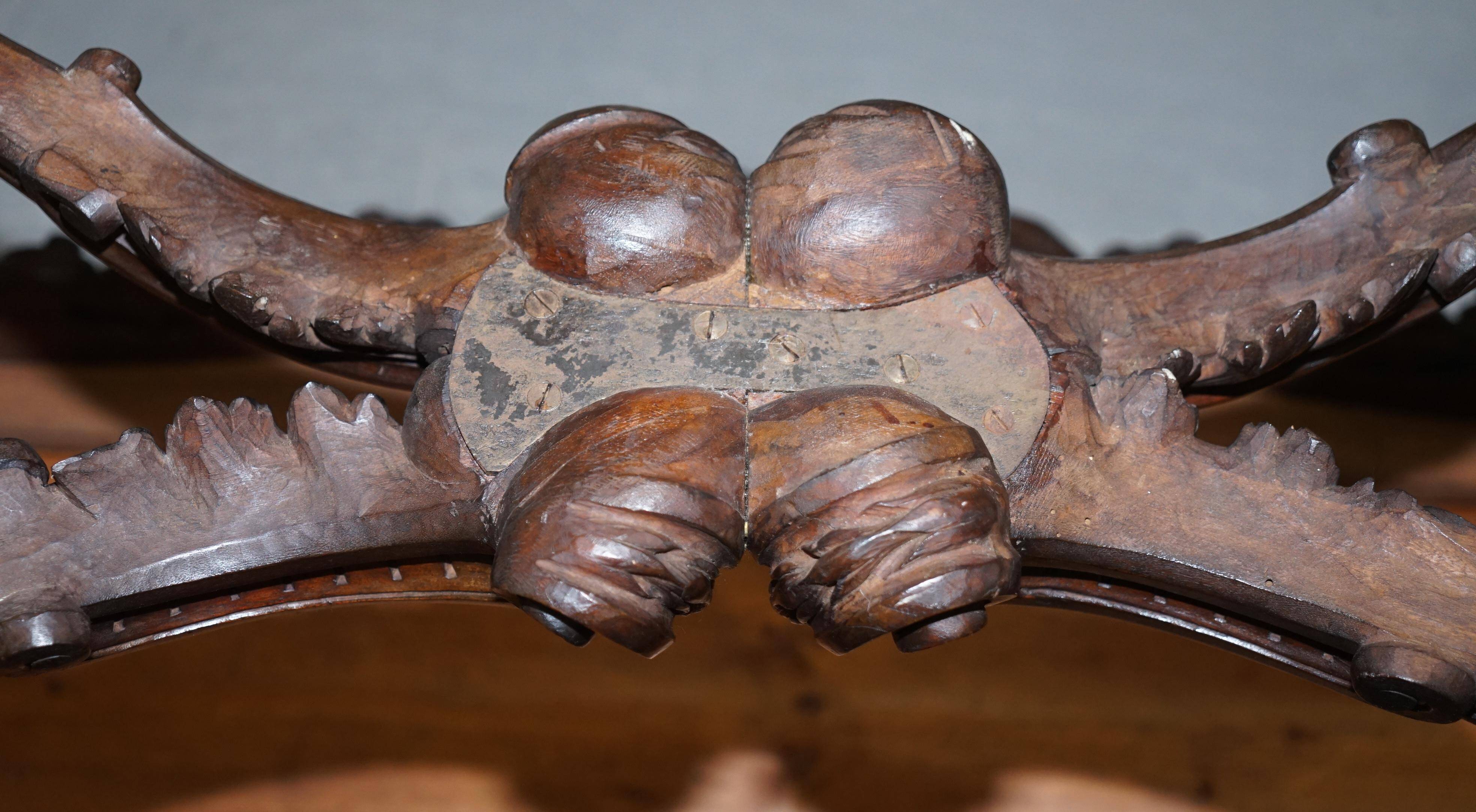 Antique walnut library table by Angiolo Barbetti