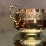 Lunch cup in silver metal Regency style
