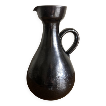 Céramique de Robert Picault terre vernissée noire 1960