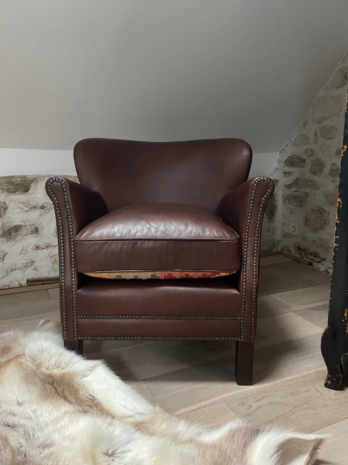 Fauteuil club en cuir