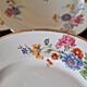 12 M8S France porcelain dessert plates, floral design