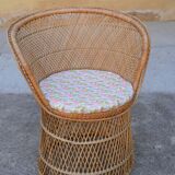 Vintage rattan armchair