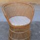 Fauteuil vintage en rotin
